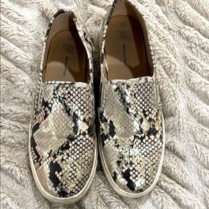 Time and Tru Snake Print Slip-On Shoes
